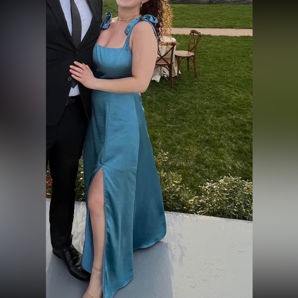 Lulu's Teal High Low Dress